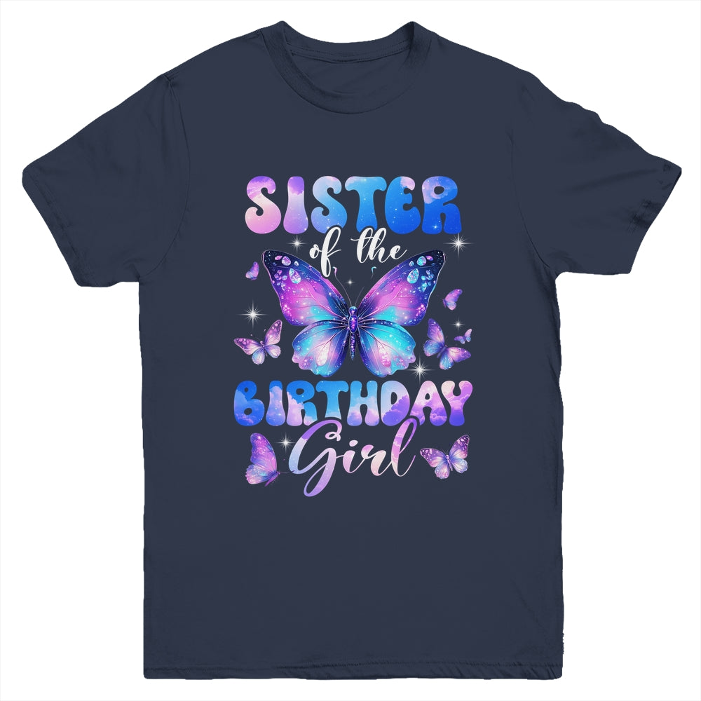 Sister Of The Birthday Girl Butterfly Family Matching Youth Shirt | teecentury