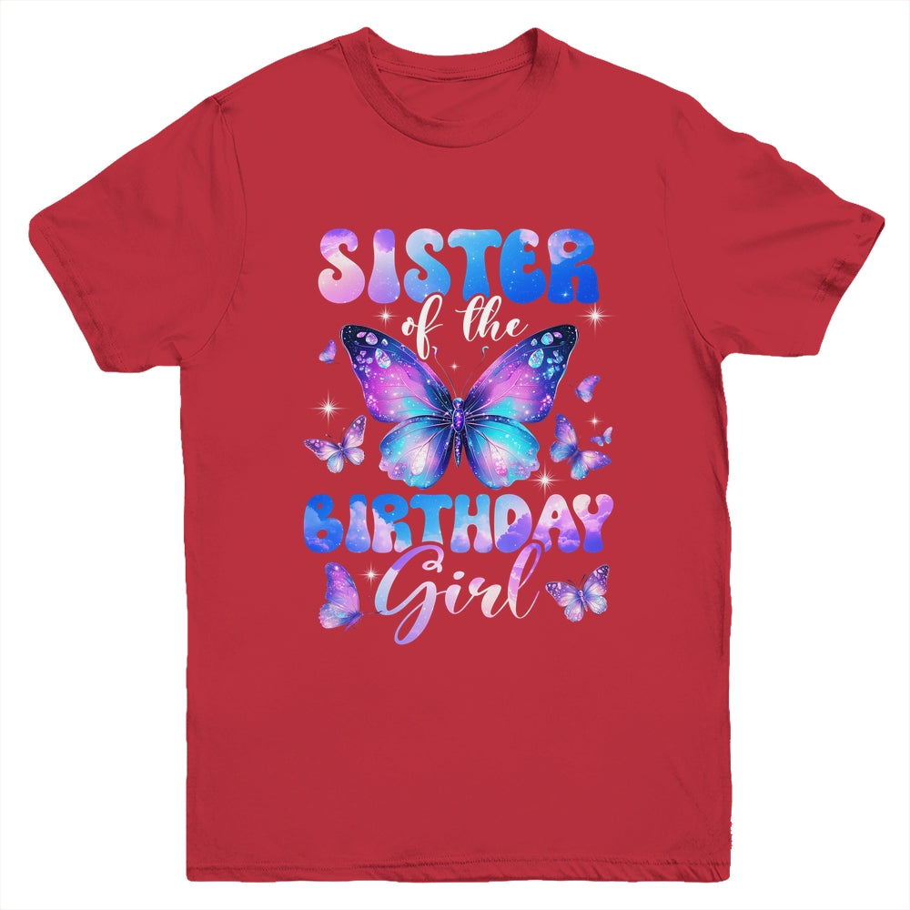 Sister Of The Birthday Girl Butterfly Family Matching Youth Shirt | teecentury