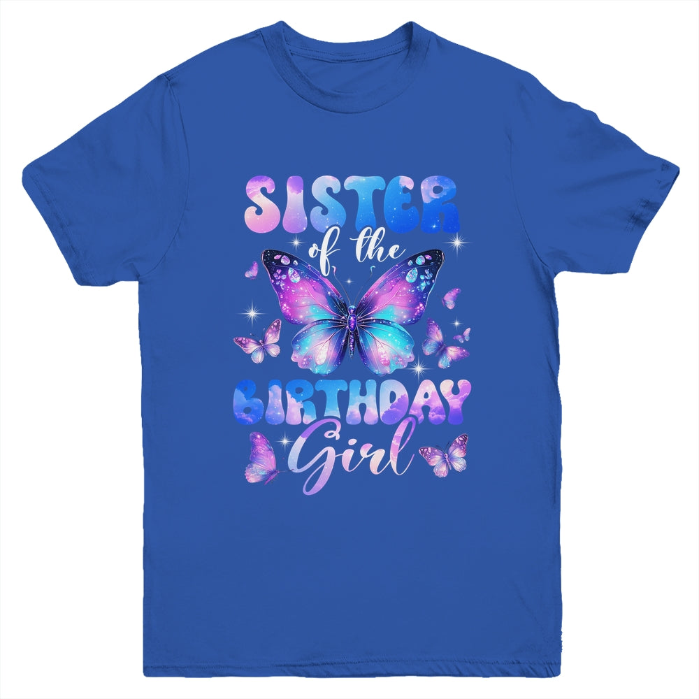 Sister Of The Birthday Girl Butterfly Family Matching Youth Shirt | teecentury