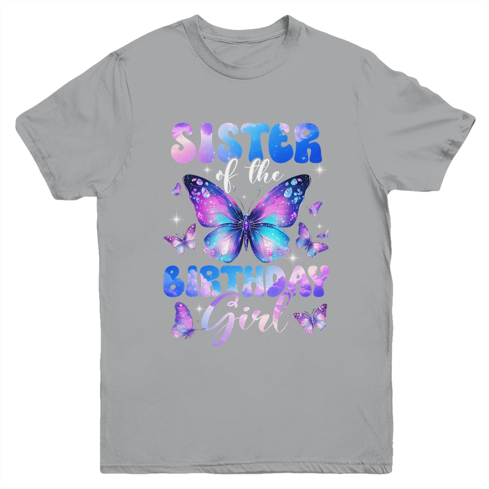 Sister Of The Birthday Girl Butterfly Family Matching Youth Shirt | teecentury