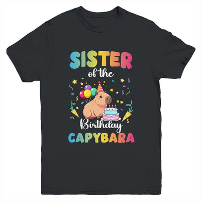 Sister Of The Birthday Girl Capybara Bday Party Family Youth Shirt | teecentury
