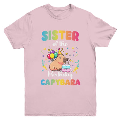 Sister Of The Birthday Girl Capybara Bday Party Family Youth Shirt | teecentury