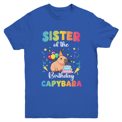 Sister Of The Birthday Girl Capybara Bday Party Family Youth Shirt | teecentury