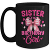 Sister Of The Birthday Girl Coquette Bow Matching Family Mug | teecentury