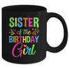 Sister Of The Birthday Girl Glows Retro 80's Party Family Mug | teecentury
