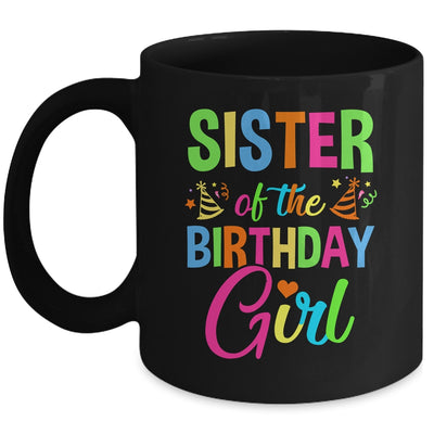 Sister Of The Birthday Girl Glows Retro 80's Party Family Mug | teecentury