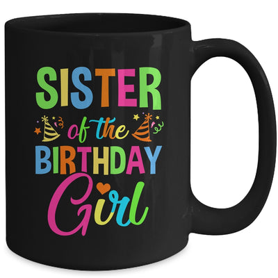 Sister Of The Birthday Girl Glows Retro 80's Party Family Mug | teecentury