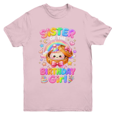 Sister Of The Birthday Girl Kawaii Dumpling Squishy Family Youth Shirt | teecentury