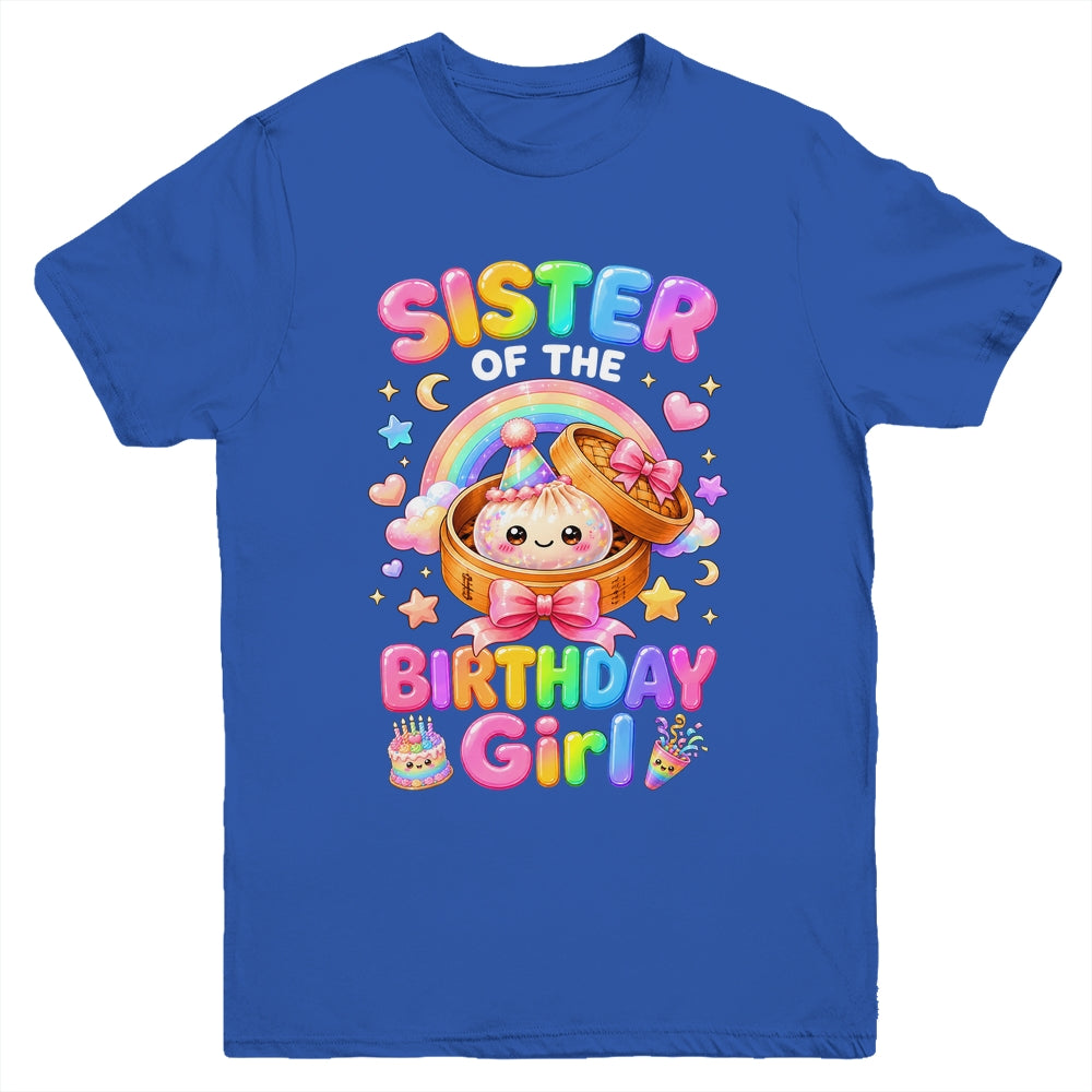 Sister Of The Birthday Girl Kawaii Dumpling Squishy Family Youth Shirt | teecentury