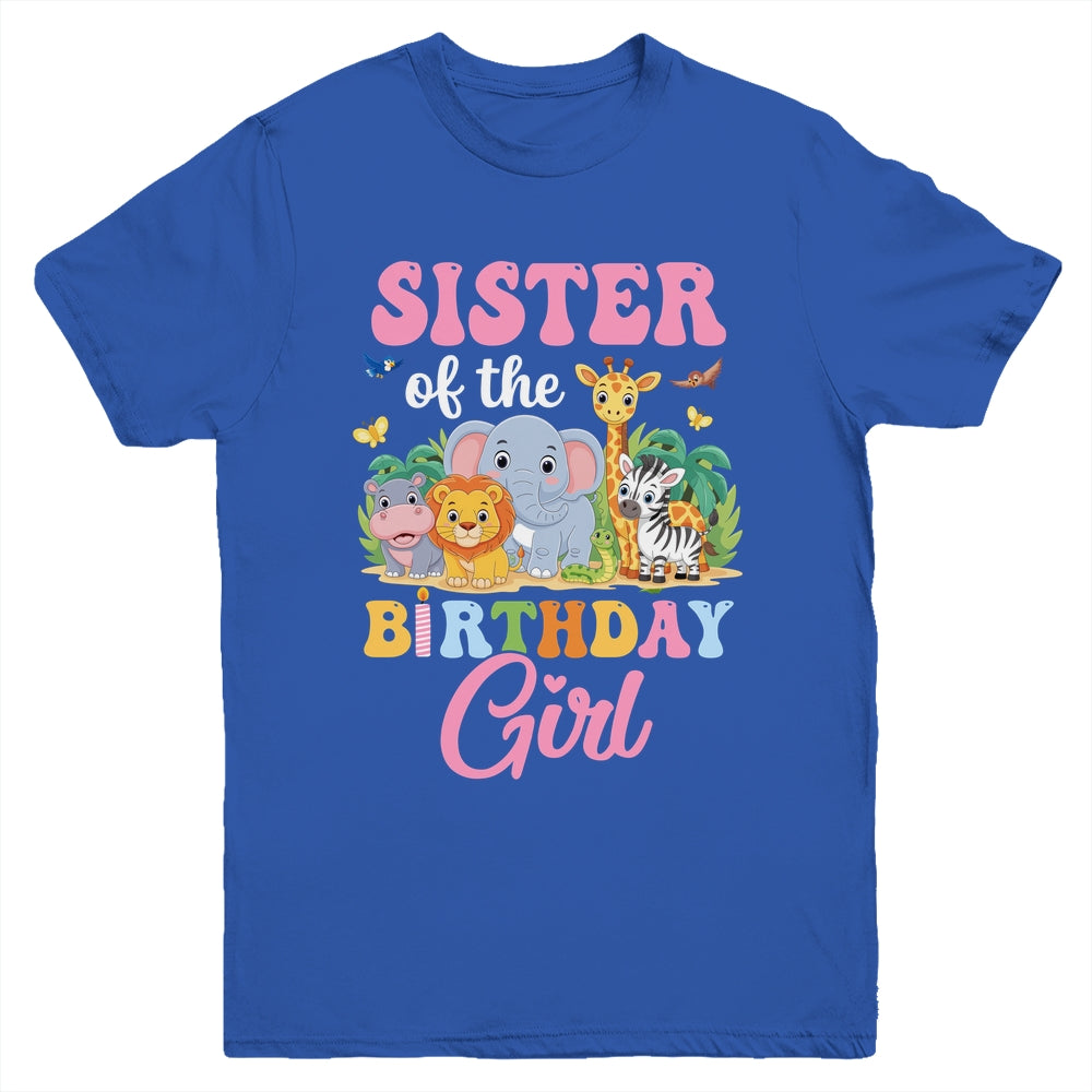 Sister Of The Birthday Girl Kids Safari Jungle Animal Youth Shirt | teecentury