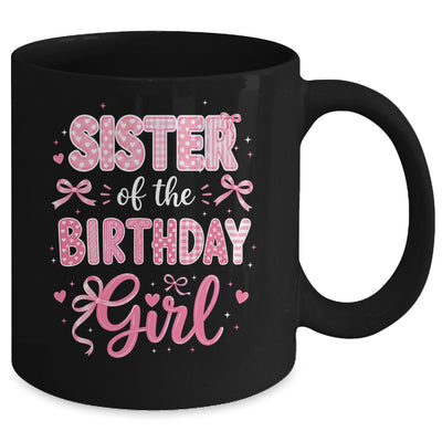 Sister Of The Birthday Girl Matching Pink Coquette Bow Mug | teecentury