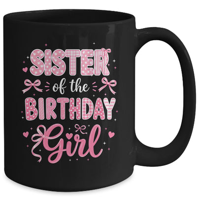 Sister Of The Birthday Girl Matching Pink Coquette Bow Mug | teecentury