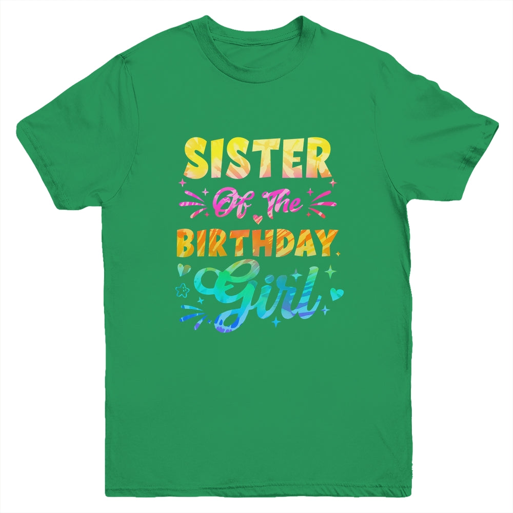 Sister Of The Birthday Girl Tie Dye 1st Birthday Family Youth Shirt | teecentury