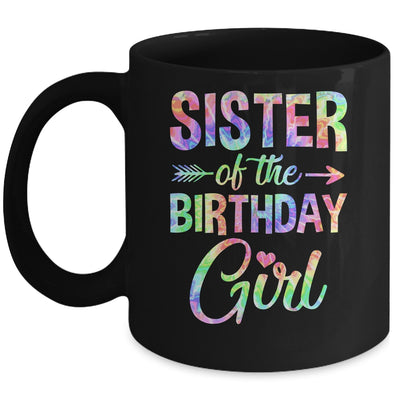 Sister Of The Birthday Girl Tie Dye 1st Birthday Girl Family Mug | teecentury