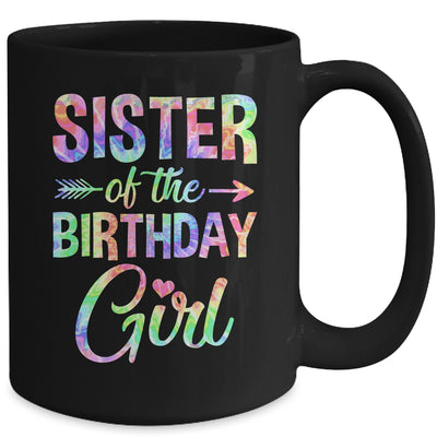 Sister Of The Birthday Girl Tie Dye 1st Birthday Girl Family Mug | teecentury