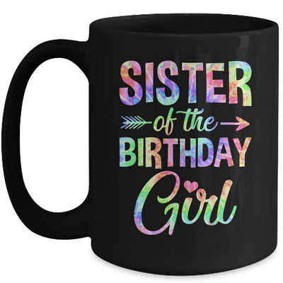 Sister Of The Birthday Girl Tie Dye 1st Birthday Girl Family Mug | teecentury