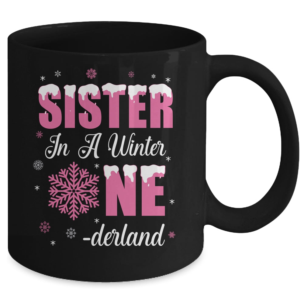 Sister Of The Birthday Girl Winter Onederland 1st Birthday Mug | teecentury