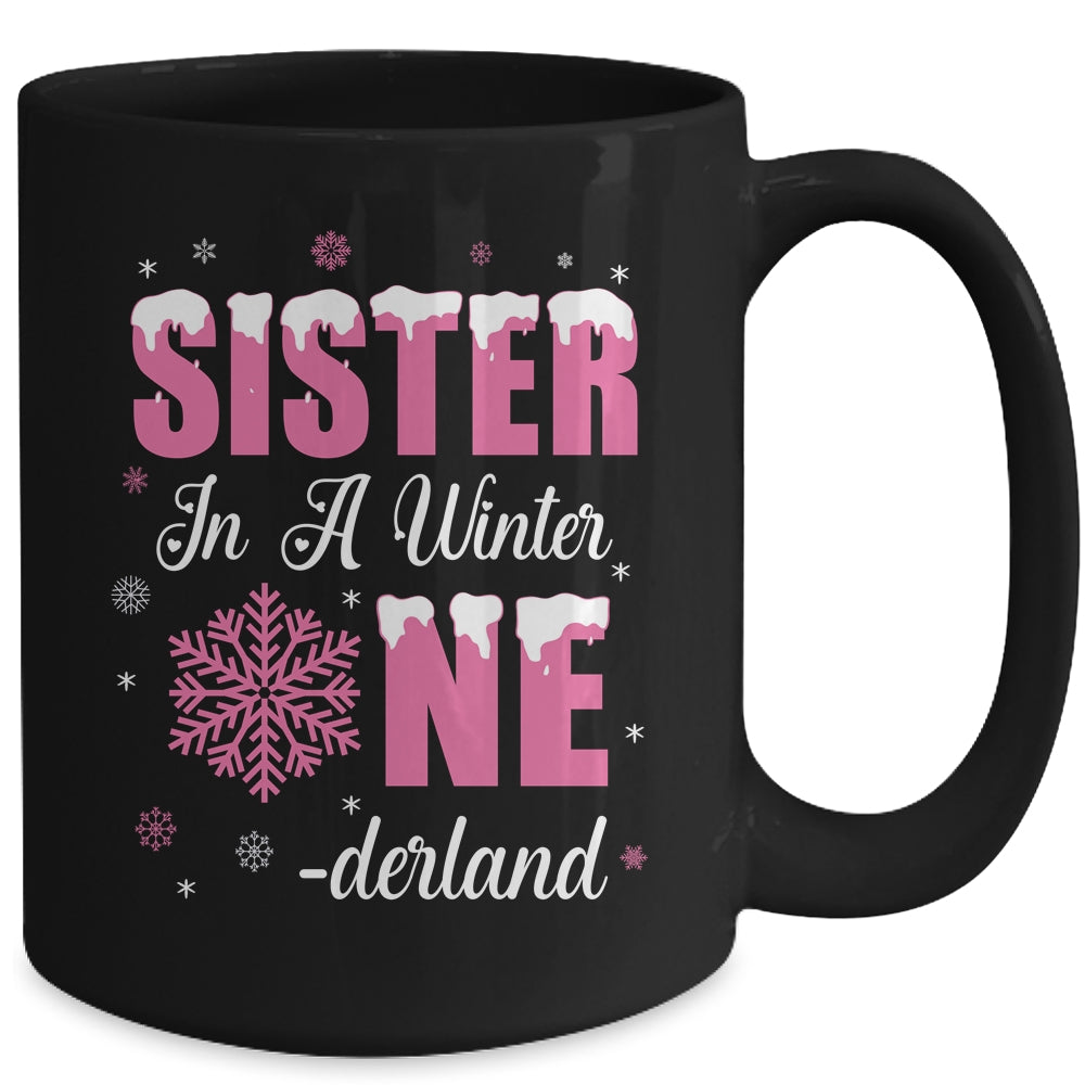 Sister Of The Birthday Girl Winter Onederland 1st Birthday Mug | teecentury
