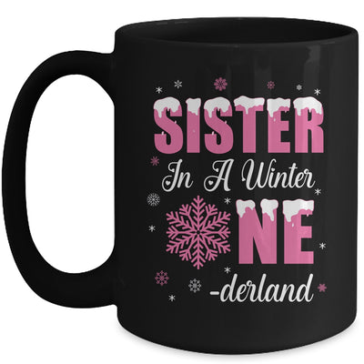 Sister Of The Birthday Girl Winter Onederland 1st Birthday Mug | teecentury