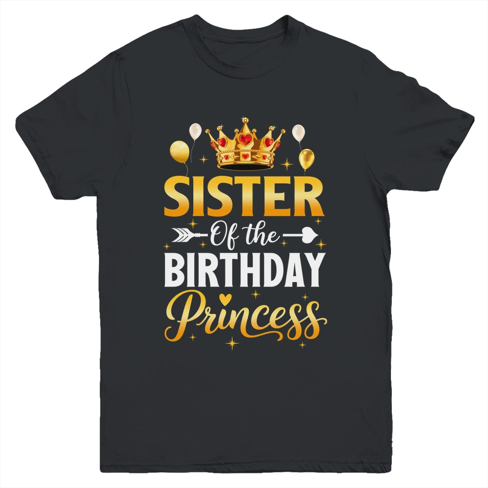 Sister Of The Birthday Princess Birthday Girl Family Kid Youth Shirt | teecentury