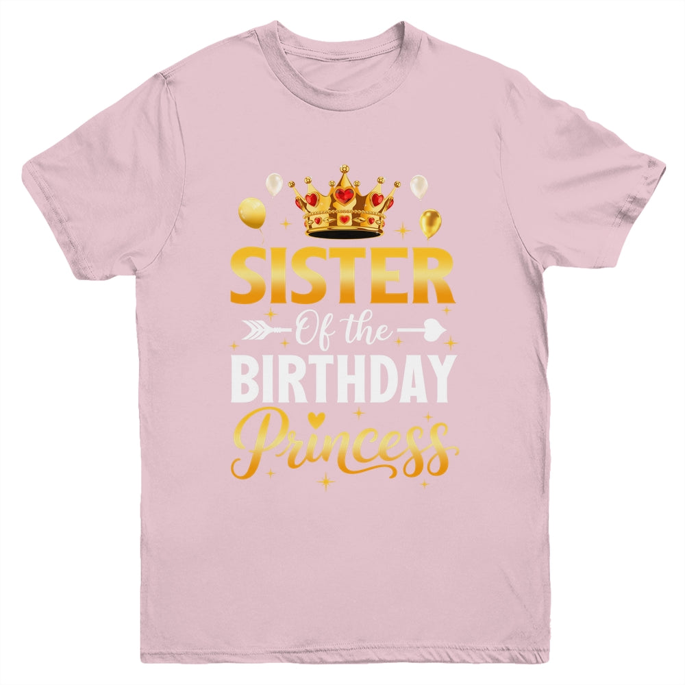 Sister Of The Birthday Princess Birthday Girl Family Kid Youth Shirt | teecentury