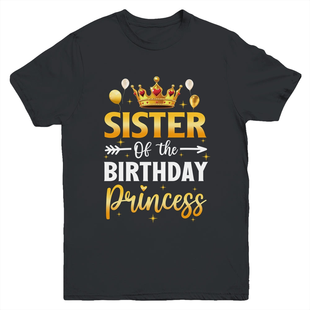 Sister Of The Birthday Princess Birthday Girl Party Family Youth Shirt | teecentury