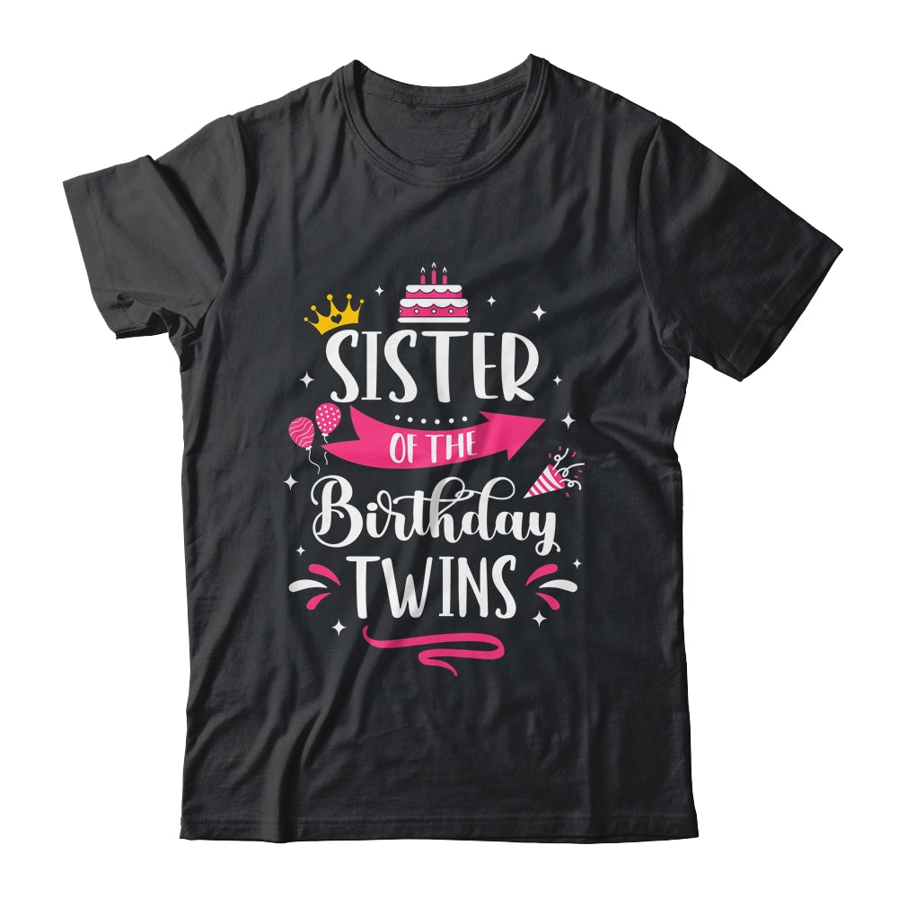 Sister Of The Birthday Twins Celebrate Twin Birthday Cute Shirt & Tank Top | teecentury