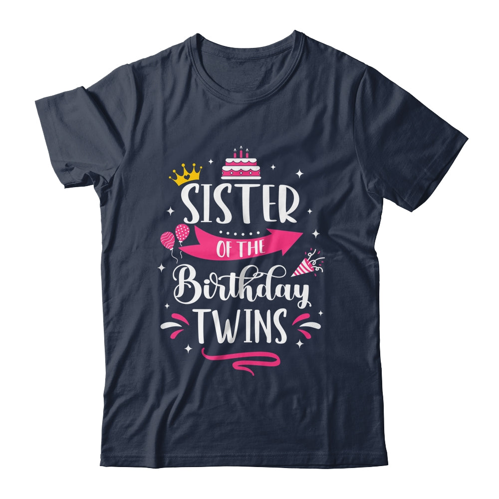 Sister Of The Birthday Twins Celebrate Twin Birthday Cute Shirt & Tank Top | teecentury