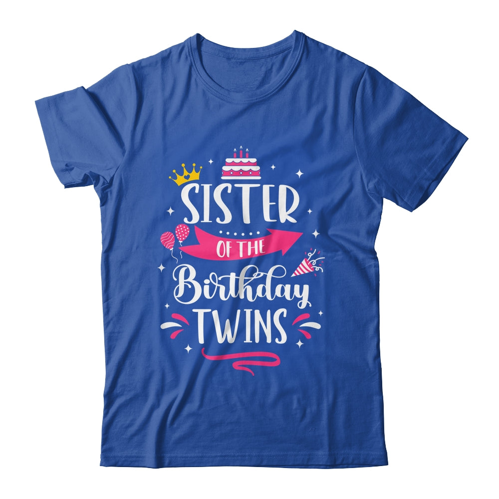 Sister Of The Birthday Twins Celebrate Twin Birthday Cute Shirt & Tank Top | teecentury