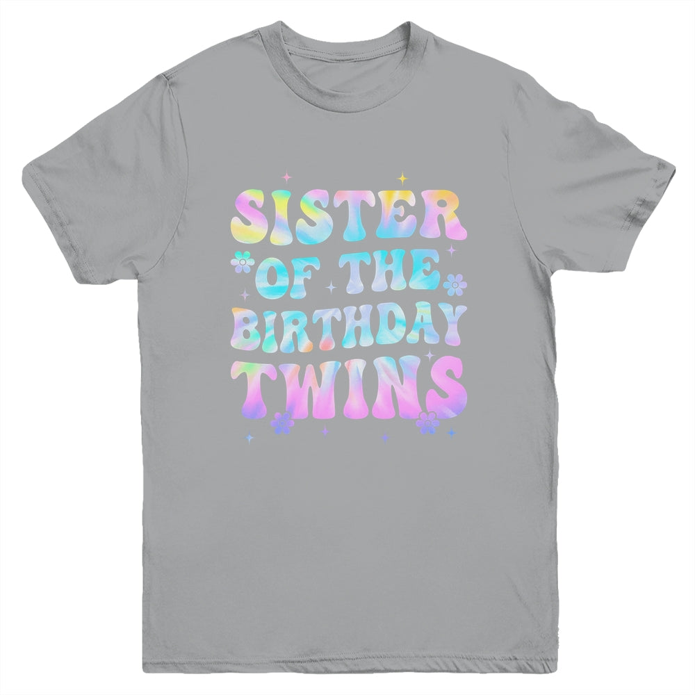 Sister Of The Birthday Twins Girls Kids Party Retro Bday Youth Shirt | teecentury