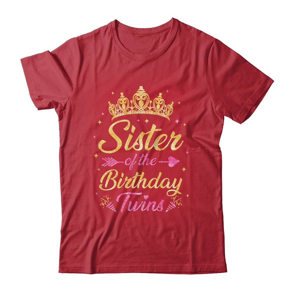 Sister Of The Birthday Twins Kids Party Birthday Twins Shirt & Tank Top | teecentury