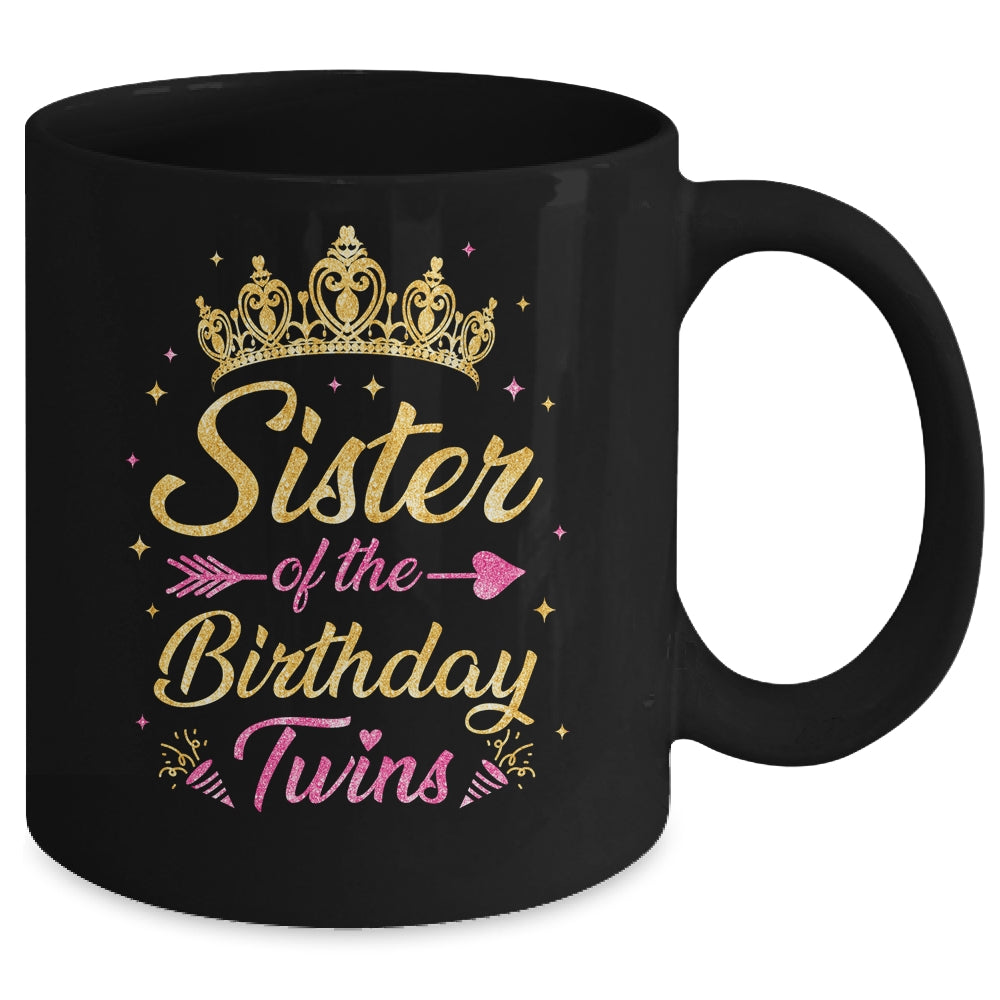 Sister Of The Birthday Twins Kids Party Birthday Twins Mug | teecentury