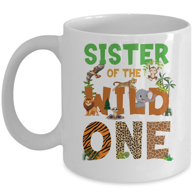 Sister Of The Birthday Wild One Safari Birthday Boy Family Mug | teecentury