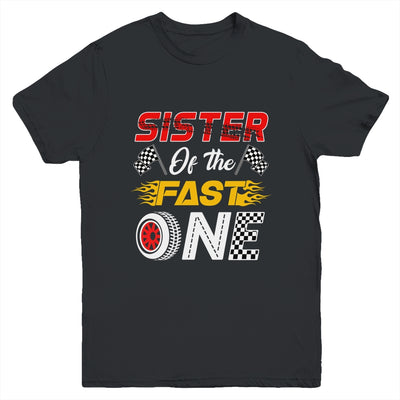 Sister Of The Fast One 1st Birthday Race Car Family Youth Shirt | teecentury
