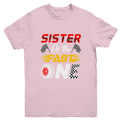 Sister Of The Fast One 1st Birthday Race Car Family Youth Shirt | teecentury