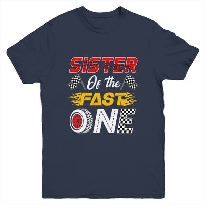 Sister Of The Fast One 1st Birthday Race Car Family Youth Shirt | teecentury