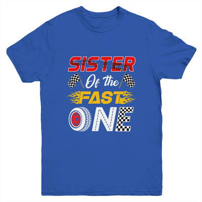 Sister Of The Fast One 1st Birthday Race Car Family Youth Shirt | teecentury