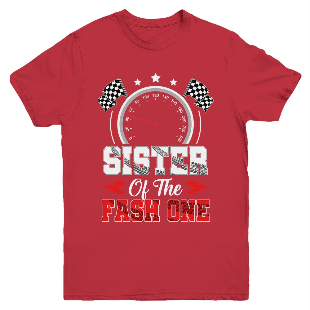 Sister Of The Fast One 1st Birthday Racing Car Family Youth Shirt | teecentury