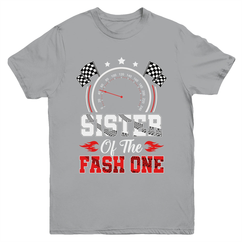 Sister Of The Fast One 1st Birthday Racing Car Family Youth Shirt | teecentury