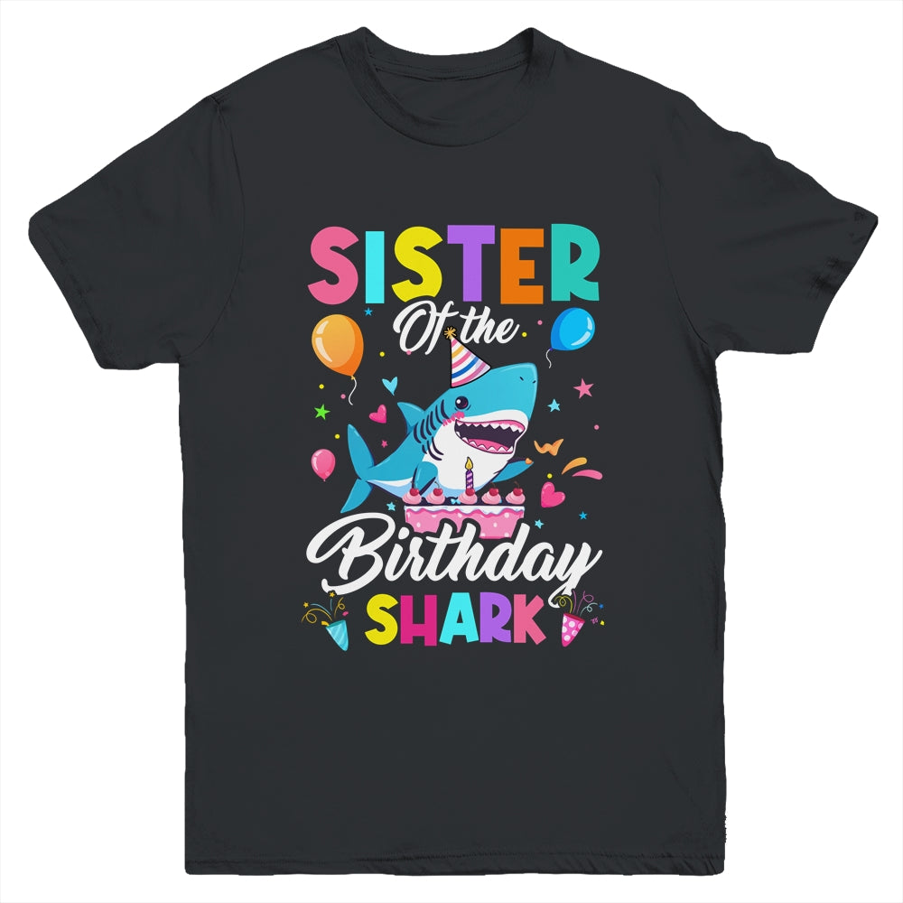 Sister Of The Shark Birthday Boy Girl Party Family Group Youth Shirt | teecentury