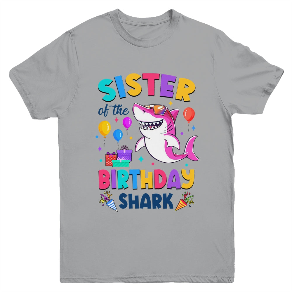 Sister Of The Shark Birthday Family Matching Party Kids Youth Shirt | teecentury