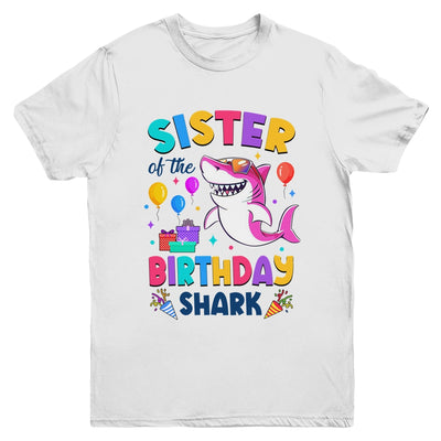 Sister Of The Shark Birthday Family Matching Party Kids Youth Shirt | teecentury
