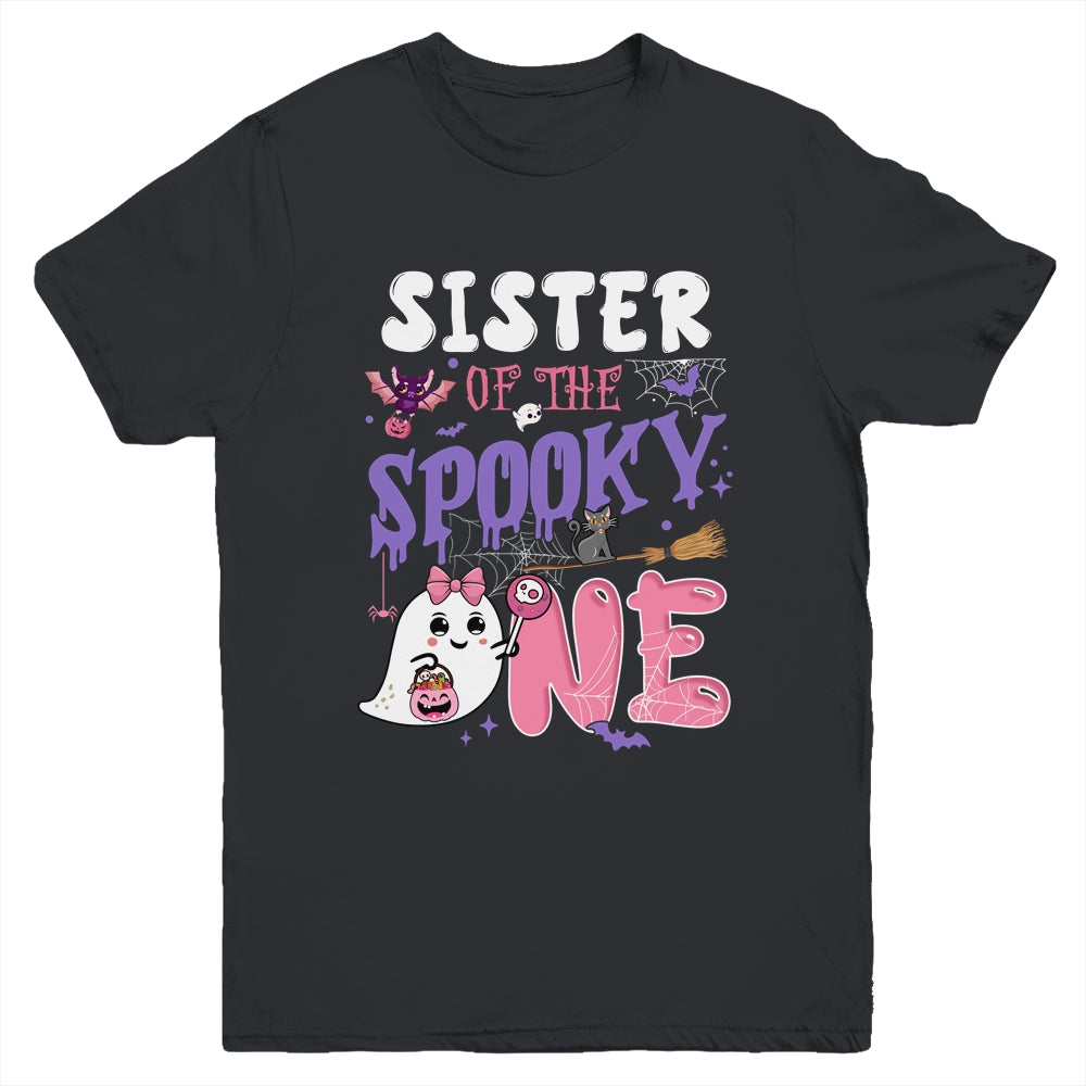 Sister Of The Spooky One 1st Birthday Girl Halloween Ghost Youth Shirt | teecentury