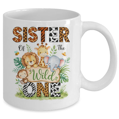 Sister Of The Wild One First Birthday Boy Jungle Safari Mug | teecentury