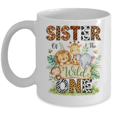 Sister Of The Wild One First Birthday Boy Jungle Safari Mug | teecentury