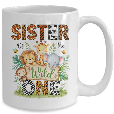 Sister Of The Wild One First Birthday Boy Jungle Safari Mug | teecentury