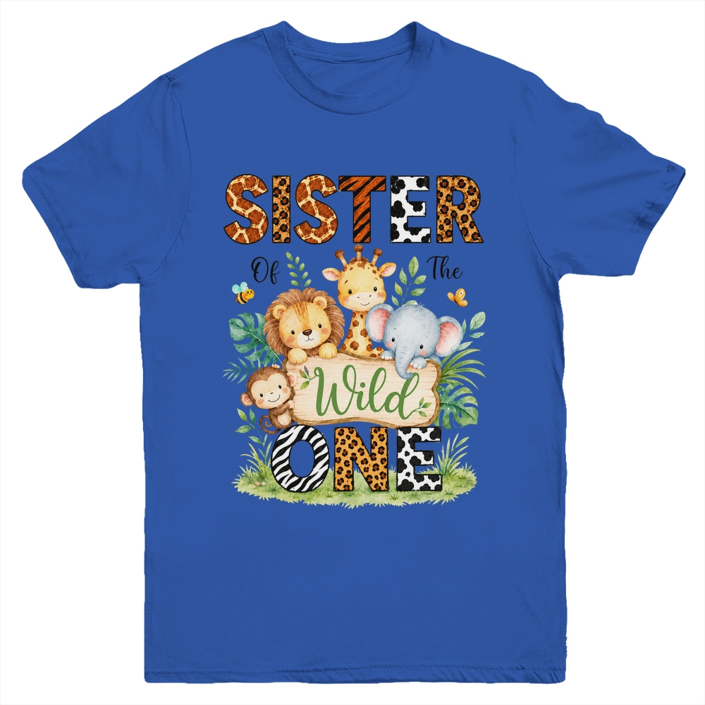Sister Of The Wild One First Birthday Boy Jungle Safari Youth Shirt | teecentury