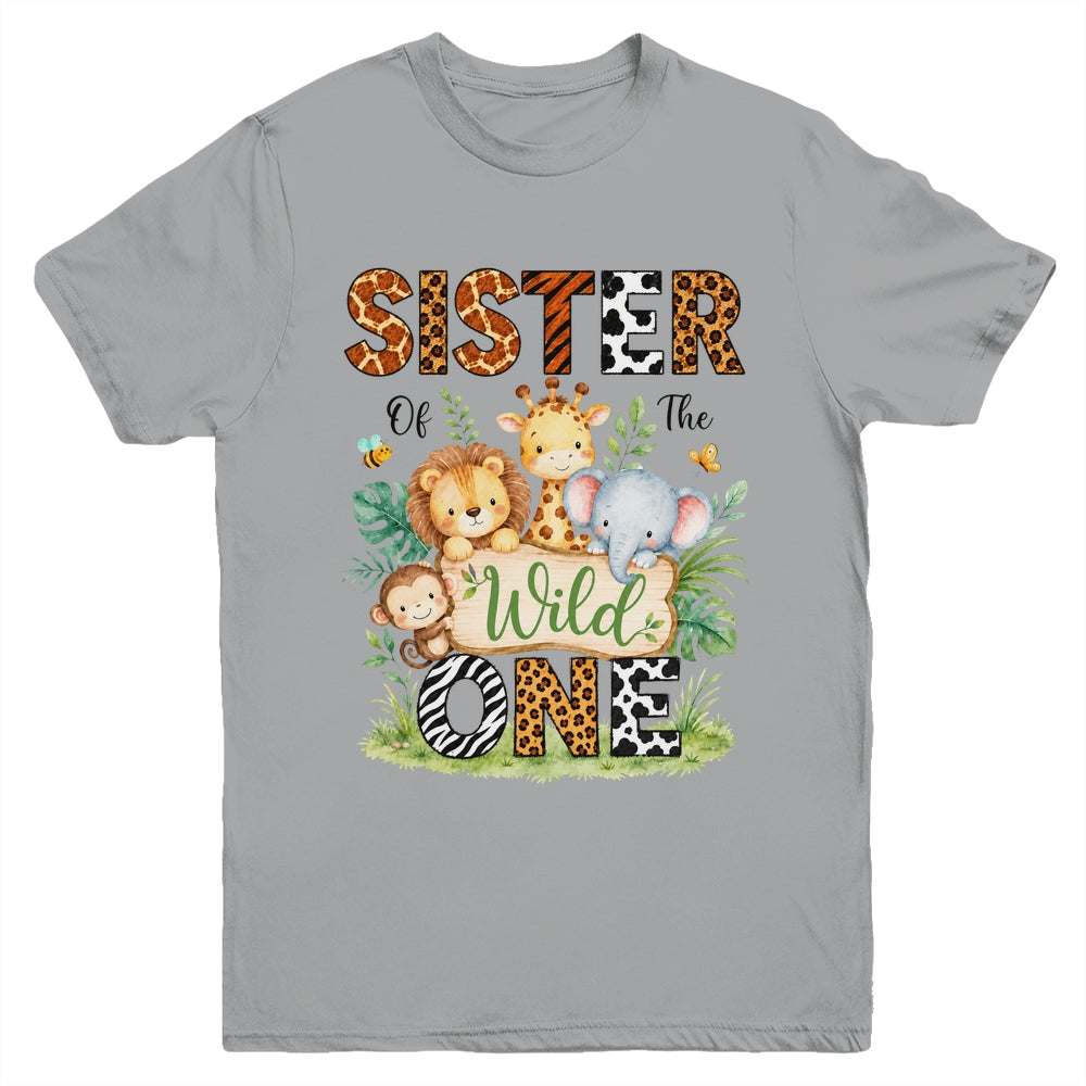 Sister Of The Wild One First Birthday Boy Jungle Safari Youth Shirt | teecentury