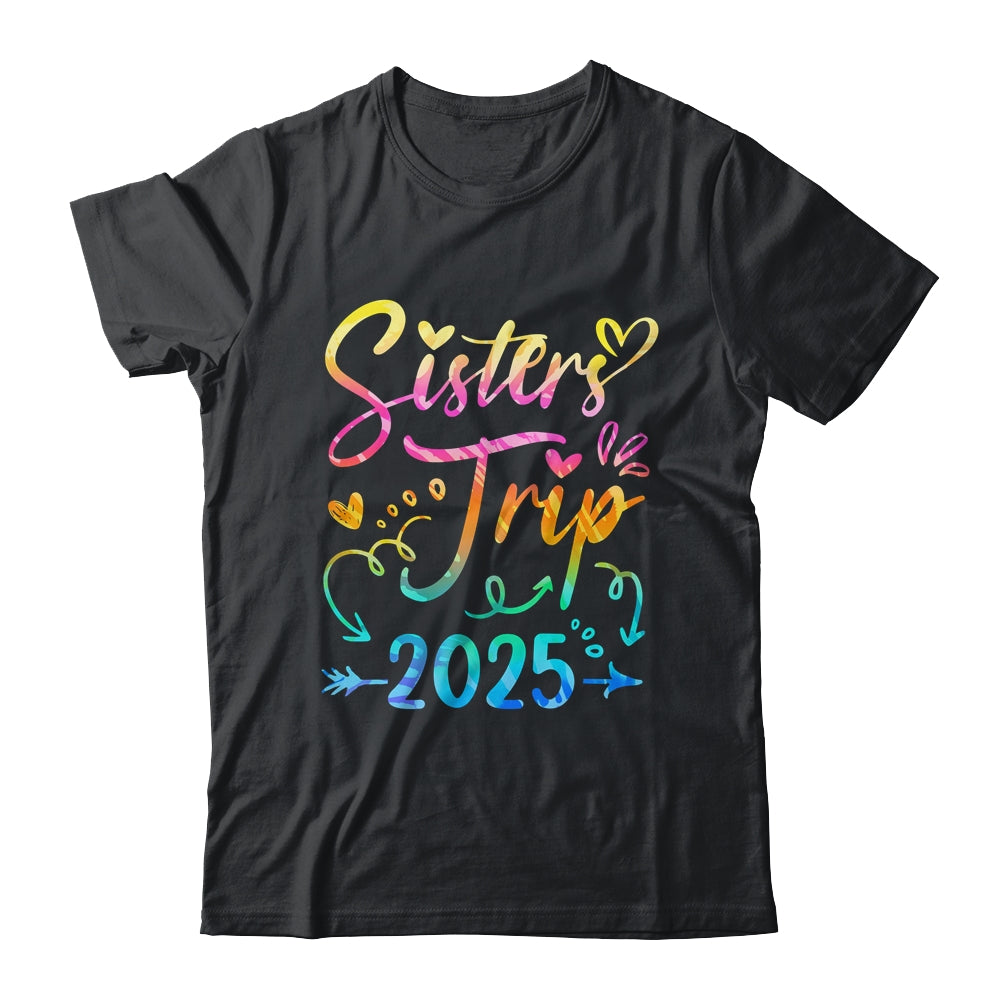 Sister's Road Trip 2025 Tie Dye Cute Sisters Weekend Trip Shirt & Tank Top | teecentury