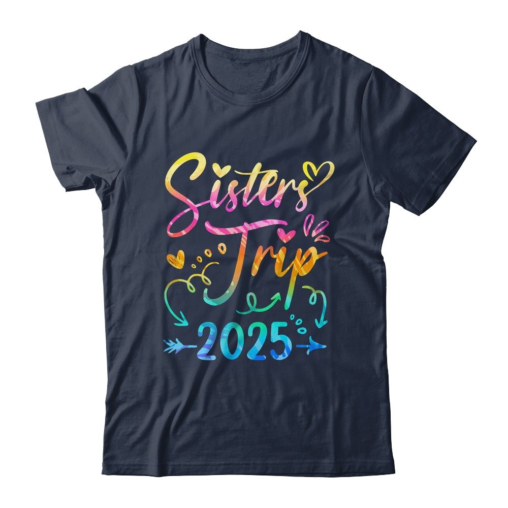 Sister's Road Trip 2025 Tie Dye Cute Sisters Weekend Trip Shirt & Tank Top | teecentury